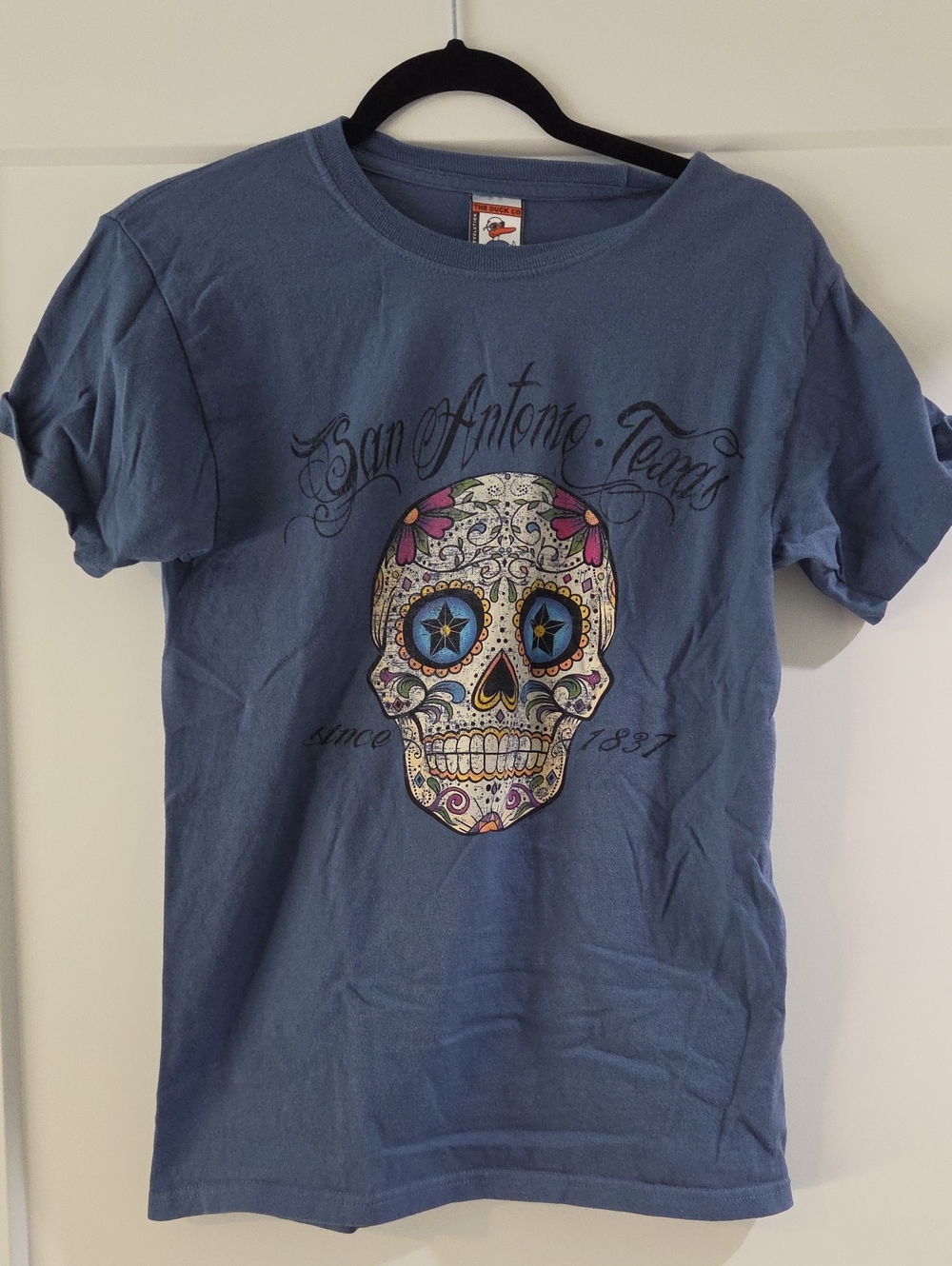San Antonio Sugar Skull Short Sleeve Tee - Blue